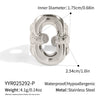 Geometric Casual Party Business Daily Wear Ring For Girls Stainless Steel 18K Gold Hand Jewelry Electroplated