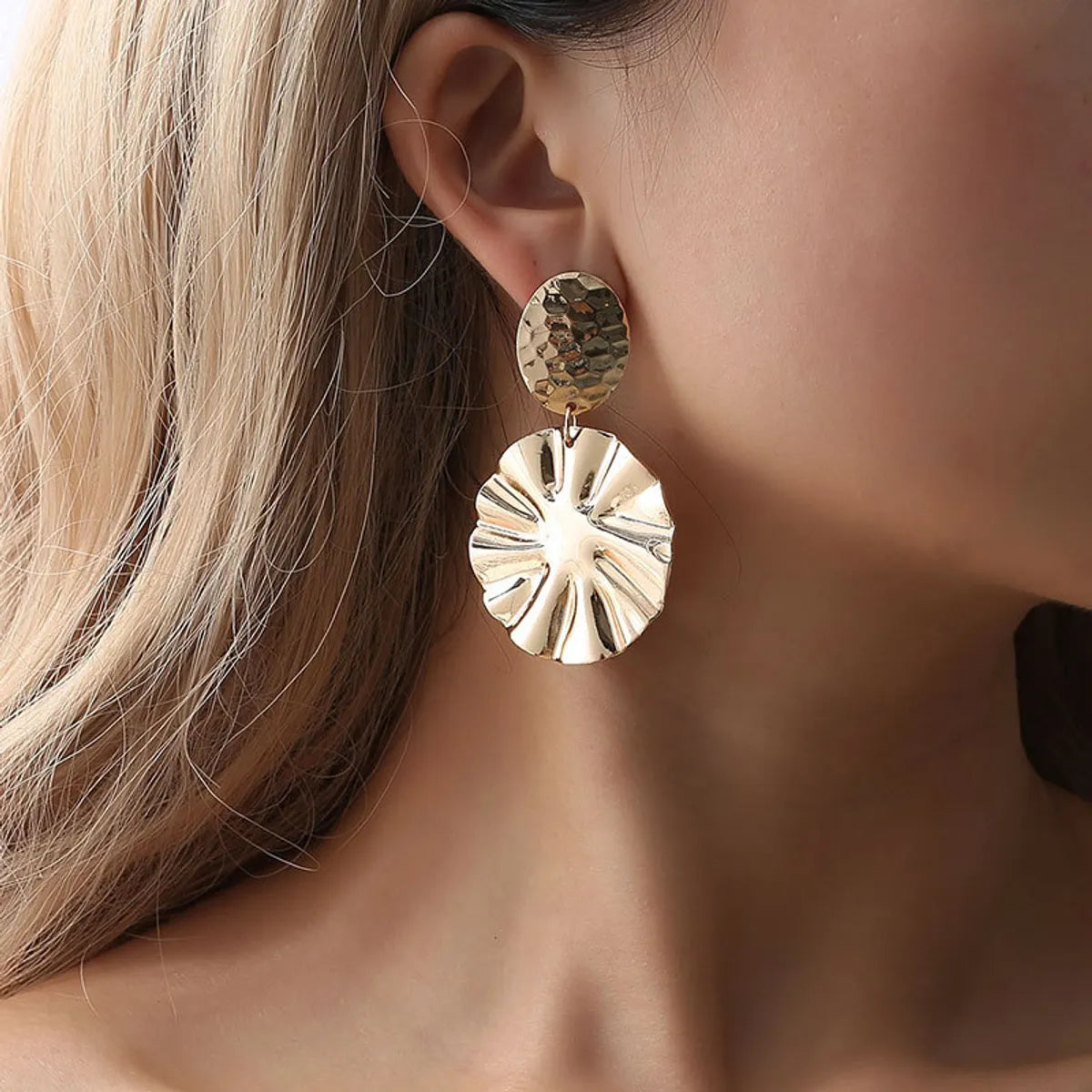 Geometric Convex Irregular Earrings