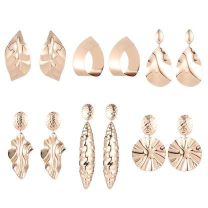 Geometric Convex Irregular Earrings