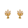 Geometric Copper Candle Earrings Set With Microset Zircon For Women