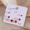 Geometric Copper Earrings Set Electroplated For Women