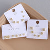 Geometric Copper Earrings Set Electroplated For Women