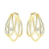 Geometric Copper Earrings With Zirconia Inlay For Women Simple Style