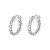 Geometric Copper Plated With Real Gold Electroplated Hoop Earrings