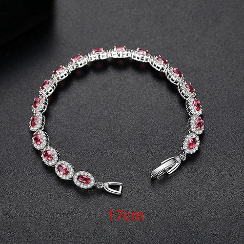 Geometric Copper Zircon Bracelet Electroplated Elegant Fashion Bracelet For Women