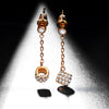 Geometric Copper Zircon Earrings For Women Minimalist Fashion Jewelry With Elegant Everyday Style