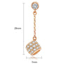 Geometric Copper Zircon Earrings For Women Minimalist Fashion Jewelry With Elegant Everyday Style