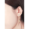 Geometric Copper Zircon Earrings For Women Minimalist Fashion Jewelry With Elegant Everyday Style