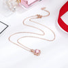 Geometric Copper Zircon Micro Inlay Pendant Necklace With Cross Chain And Light Luxury Jewelry Design