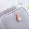 Geometric Copper Zircon Micro Inlay Pendant Necklace With Cross Chain And Light Luxury Jewelry Design