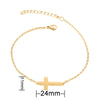 Geometric Cross Bracelet In Electroplated Stainless Steel Retro Unisex Fashion Hand Jewelry