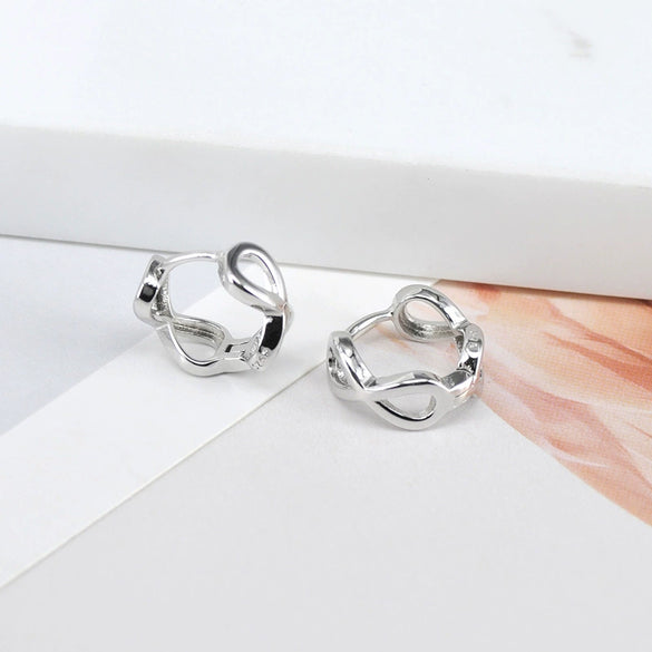 Geometric Cross Hoop Ear Cuffs For Women With Silver Needle And Copper Electroplated Winding Design Fashion Earrings