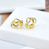 Geometric Cross Hoop Ear Cuffs For Women With Silver Needle And Copper Electroplated Winding Design Fashion Earrings