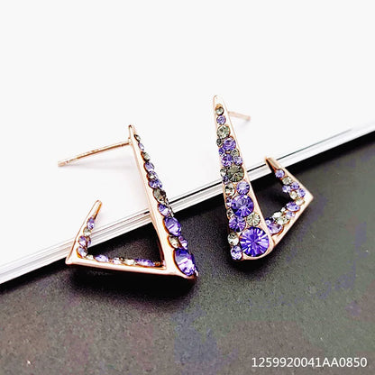 Geometric Crystal Earrings