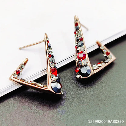 Geometric Crystal Earrings