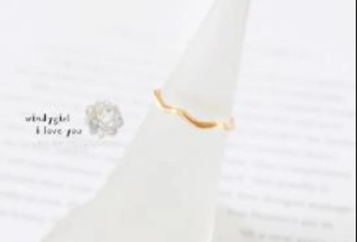 Geometric Curve Ring Joint Ring Wavy Ring Tail Ring Small Fresh Ring