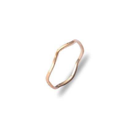 Geometric Curve Ring Joint Ring Wavy Ring Tail Ring Small Fresh Ring