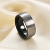 Geometric Curved Sand Surface Tungsten Steel Ring With Electroplated Finish Simple Fashion Jewelry For Women And Men Wholesale