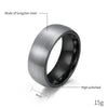 Geometric Curved Sand Surface Tungsten Steel Ring With Electroplated Finish Simple Fashion Jewelry For Women And Men Wholesale