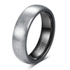 Geometric Curved Sand Surface Tungsten Steel Ring With Electroplated Finish Simple Fashion Jewelry For Women And Men Wholesale