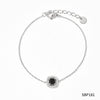 Geometric Diamondstudded Gem Stainless Steel Earrings Necklace Bracelet Set For Women With Bear Little Pig Small Animal Pattern And Electroplating Treatment