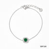 Geometric Diamondstudded Gem Stainless Steel Earrings Necklace Bracelet Set For Women With Bear Little Pig Small Animal Pattern And Electroplating Treatment