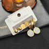 Geometric Disc Earrings Titanium Steel Electroplating Feminine Design