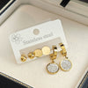 Geometric Disc Earrings Titanium Steel Electroplating Feminine Design