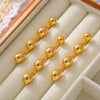 Geometric Dropshaped Tassel Copper 18K Gold Plated Earrings For Women