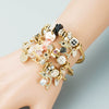 Geometric Electroplated Alloy Bracelet Gold Tone Minimalist Unisex Fashion Jewelry Accessory