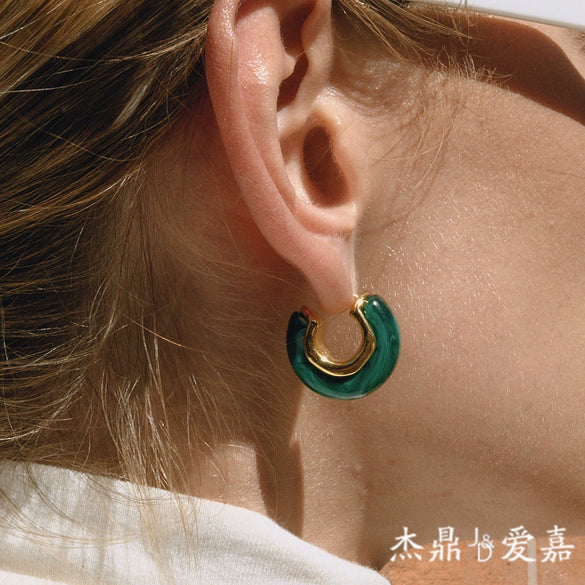 Geometric Electroplated Stainless Steel Earrings For Women Fashion Jewelry Wholesale Accessories