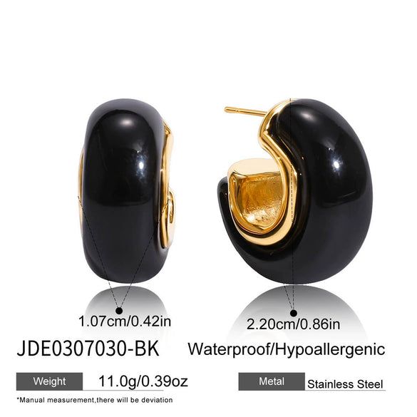 Geometric Electroplated Stainless Steel Earrings For Women Fashion Jewelry Wholesale Accessories