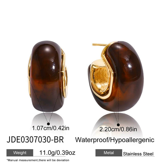 Geometric Electroplated Stainless Steel Earrings For Women Fashion Jewelry Wholesale Accessories