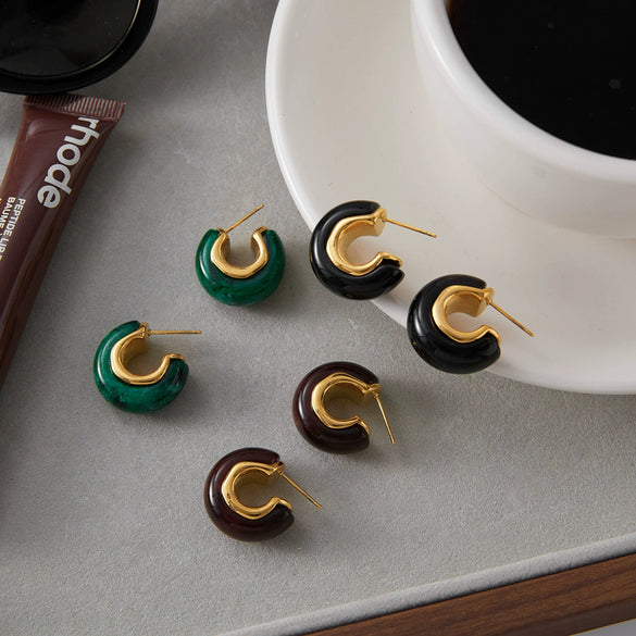 Geometric Electroplated Stainless Steel Earrings For Women Fashion Jewelry Wholesale Accessories