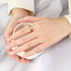 Geometric Faceted Rhombus Stainless Steel Couple Rings With Threecolor Electroplated Finish Unisex Simple Jewelry