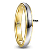 Geometric Goldplated Tungsten Steel Matching Rings For Couples Modern Versatile Unisex Jewelry Wholesale