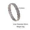 Geometric Hollow Stainless Steel Bracelet With Plated Finish Retro Elegant Style Colorfast And Hypoallergenic Design
