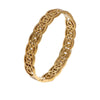 Geometric Hollow Stainless Steel Bracelet With Plated Finish Retro Elegant Style Colorfast And Hypoallergenic Design