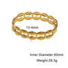 Geometric Hollow Stainless Steel Buckle Bracelet With Colorfast Plated Finish For Women