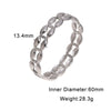 Geometric Hollow Stainless Steel Buckle Bracelet With Colorfast Plated Finish For Women
