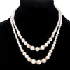Geometric Imitation Pearl Beaded Long Sweater Necklace With Double Pearl Pendant And Sparkling Decorative Accents