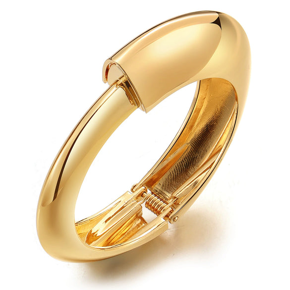 Geometric Irregular Exaggerated Metal Bracelet For Women With Electroplating And Liquid Metal Glow Surface And Water Drops Design