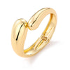 Geometric Irregular Exaggerated Metal Bracelet For Women With Electroplating And Liquid Metal Glow Surface And Water Drops Design