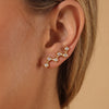 Geometric Irregular Zircon Stainless Steel Earrings For Women With Gold Tone Plated Finish