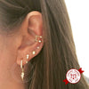 Geometric Lightning Earrings With Silver Needle And Micro Paved Zircon Copper Cute Natural Style Earrings For Women