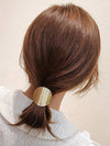 Geometric Metal Style High Elastic Hair Accessories Hair Band Hair Rope Headdress With Electroplating For Female