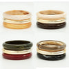 Geometric Ombre Resin Bracelet Set For Women Glossy Circular Stackable Jewelry With Polished Finish