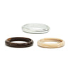 Geometric Ombre Resin Bracelet Set For Women Glossy Circular Stackable Jewelry With Polished Finish