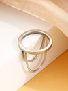Geometric Opening Leopard Print Alloy Bracelet Ring Twopiece Set Exaggerated Adjustable For Women Electroplated