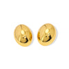Geometric Oval Oversized Glossy Stainless Steel Jewelry For Women 18K Gold Furnace Vacuum Plated